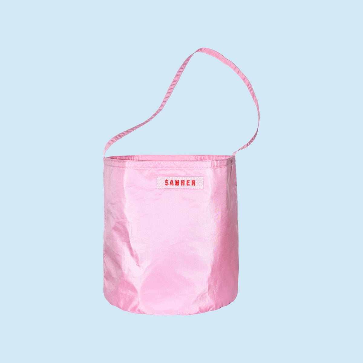 Sac Seau En Taffetas De Soie Rose