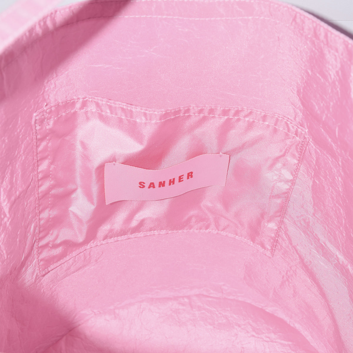 Sac Seau En Taffetas De Soie Rose