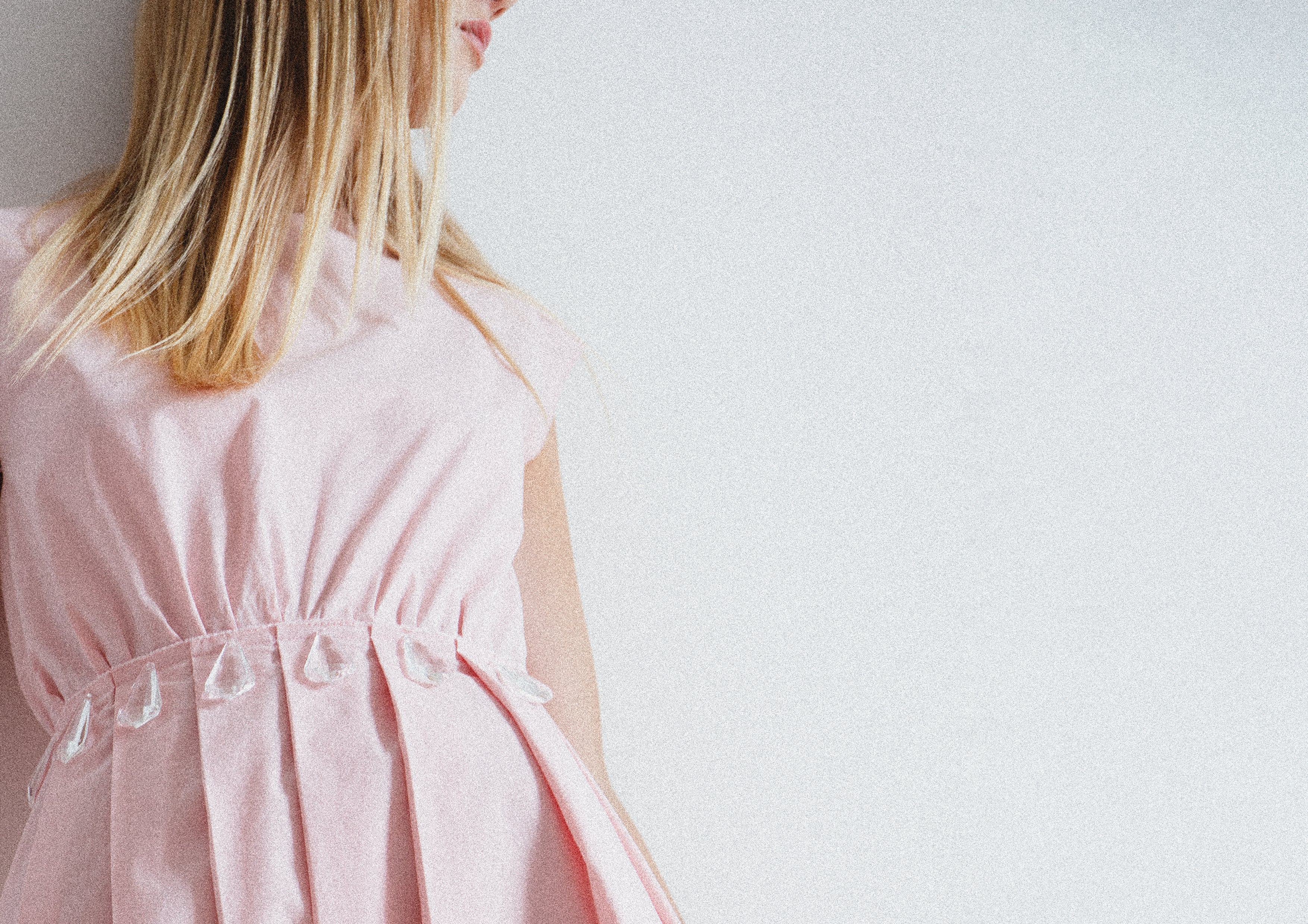 Pink embroidered dress